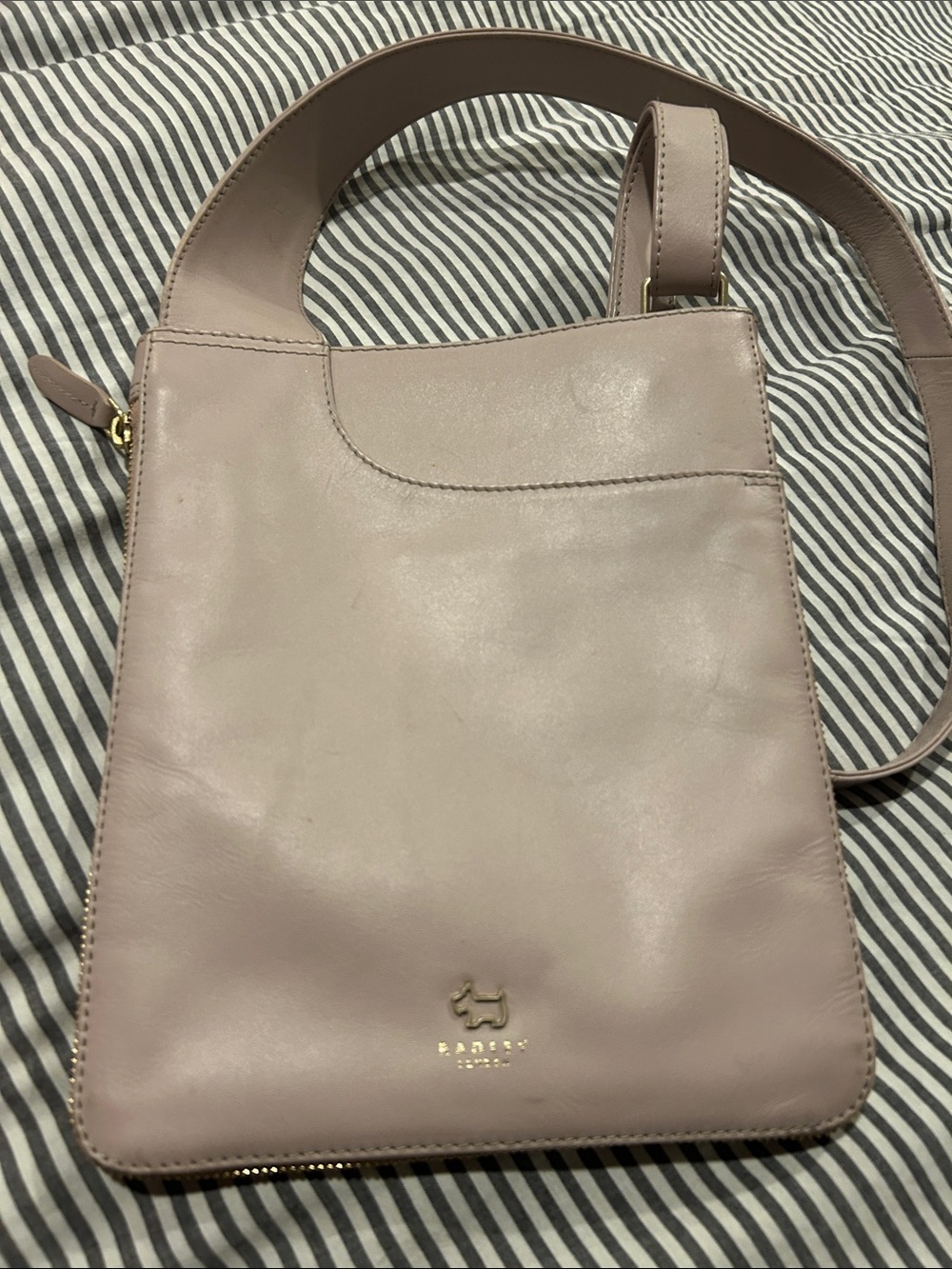 RADLEY LONDON Blush Pink Leather Crossbody Bag